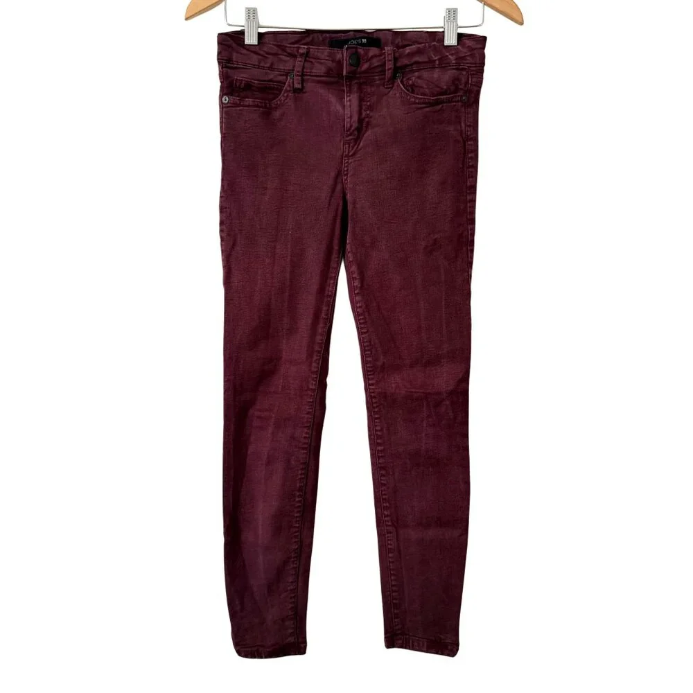Women's JOE'S Low-Rise Skinny Jeans Pants in Maroon - Size: 25 - Picture 1 of 4